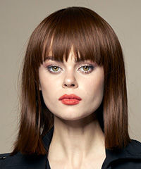 Blunt Cut Shoulder Length Bob With Classic Bangs- Visual Story