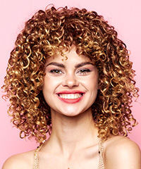 Voluminous Medium-Length Hairstyle With Tight Curls- Visual Story