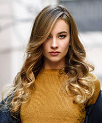 Long Hairstyle With Side-Swept Bangs And Gentle Curls- Visual Story