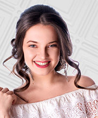 Curled Updo Hairstyle With Face-Framing Bangs- Visual Story