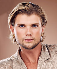 Male Medium-Length Slicked-Back Hairstyle- Visual Story