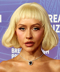 Christina Aguilera Pageboy Bob With Baby Bangs- Visual Story