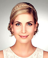 Elegant Updo With Braided Headband- Visual Story
