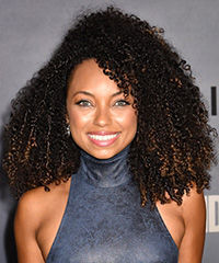 Logan Browning Natural Medium-Length Curl Explosion- Visual Story