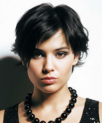 Short Shag Hairstyle With Long Side-Swept Bangs- Visual Story