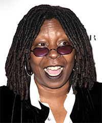 Whoopi Goldberg Long Curly   Black    Hairstyle