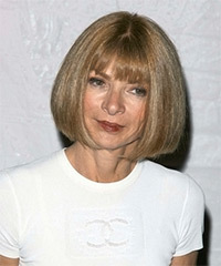 Anna Wintour Medium Straight   Light Brunette Bob  Haircut