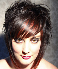 Short Messy Hairstyle With Height And Red Highlights- Visual Story
