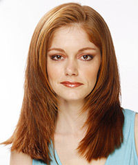 Long Face-Framing Auburn Brown Straight Hairstyle- Visual Story