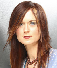 Long Straight    Brunette   Hairstyle