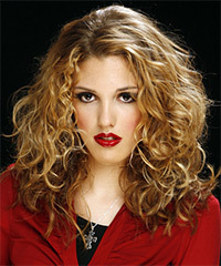 Long Curly   Dark Blonde   Hairstyle
