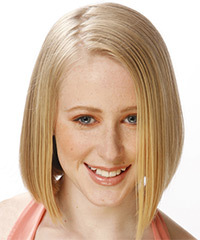 Medium Straight    Honey Blonde Bob  Haircut- Visual Story