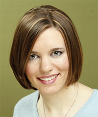 Medium Straight   Chestnut Bob  Haircut- Visual Story