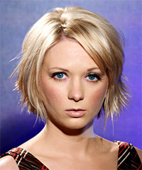 Medium Straight    Blonde Bob  Haircut- Visual Story